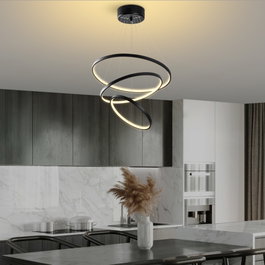 Opviq Lámpara de araña Simit - 13697 en Negro